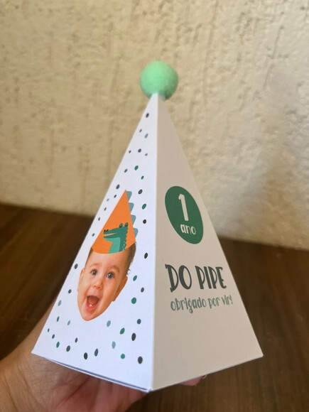 Cone Lembrancinha com Foto 10 Unidades