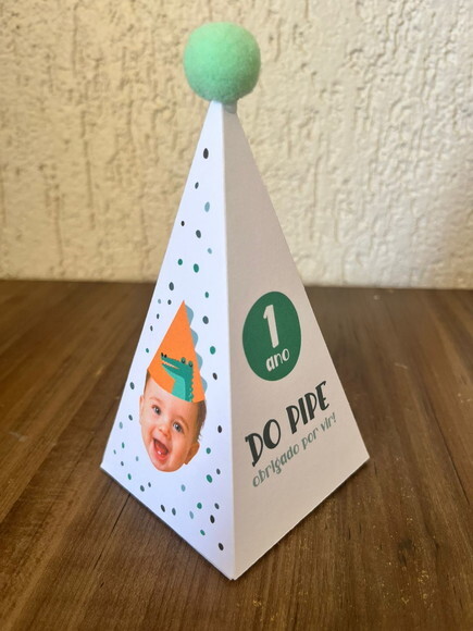 Cone Lembrancinha com Foto 10 Unidades