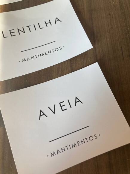 Etiquetas Adesivas para Mantimentos de Cozinha