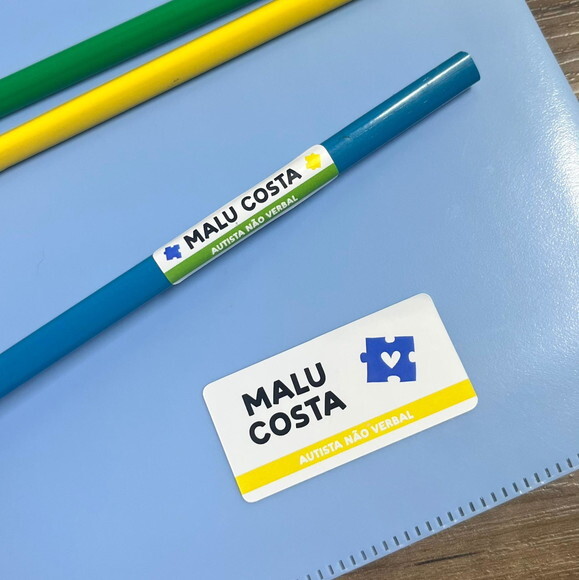 Etiquetas Escolares Adesivas Autismo Não Verbal