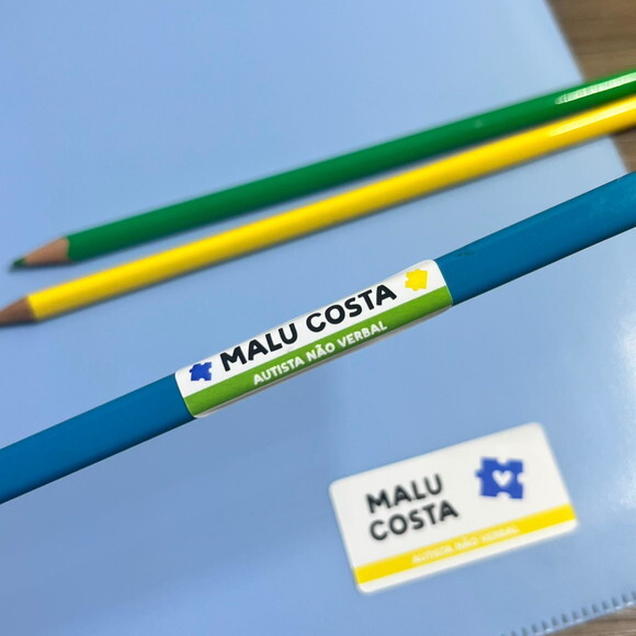 Etiquetas Escolares Adesivas Autismo Não Verbal Vinil
