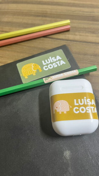 Etiquetas Escolares Adesivas Elefantes