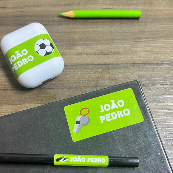 Etiquetas Escolares Adesivas Futebol