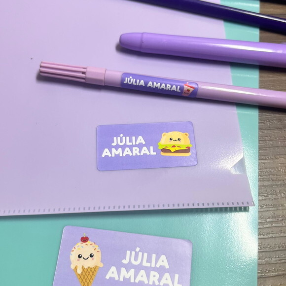 Etiquetas Escolares Adesivas Kawaii