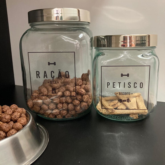 Etiquetas Transparentes para Pote de Ração Adesivos Pet