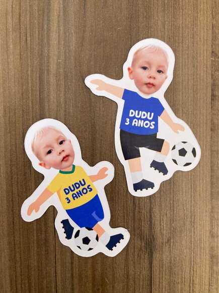 Lembrancinha Imã Rostinho com Foto Futebol 10 Unidades