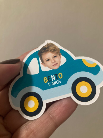Lembrancinha Imã Rostinho com Foto Transportes 10 Unidades