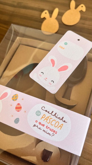 Tag de para Coelhinho de Páscoa para Ovos e Chocolates