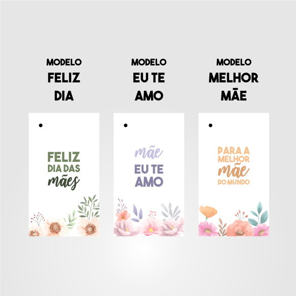 Tag Dia das Mães 10 Unidades