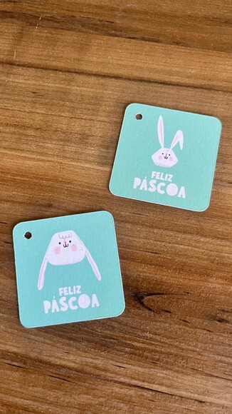 Tag Feliz Páscoa para Produtos Artesanais e Chocolates