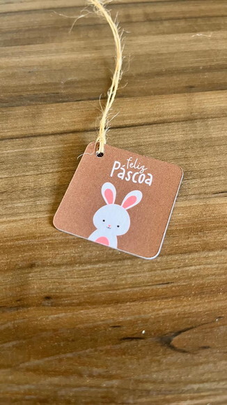 Tag Feliz Páscoa para Produtos Artesanais Ovos e Chocolate