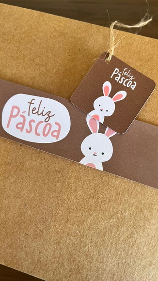 Tag Feliz Páscoa para Produtos Artesanais Ovos e Chocolate