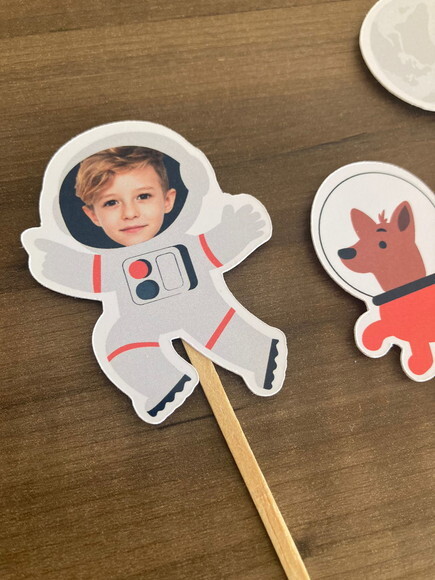 Topper Rostinho Astronauta 10 Unidades