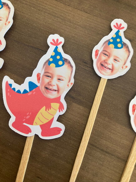 Topper Rostinho Dinossauros 20 Unidades
