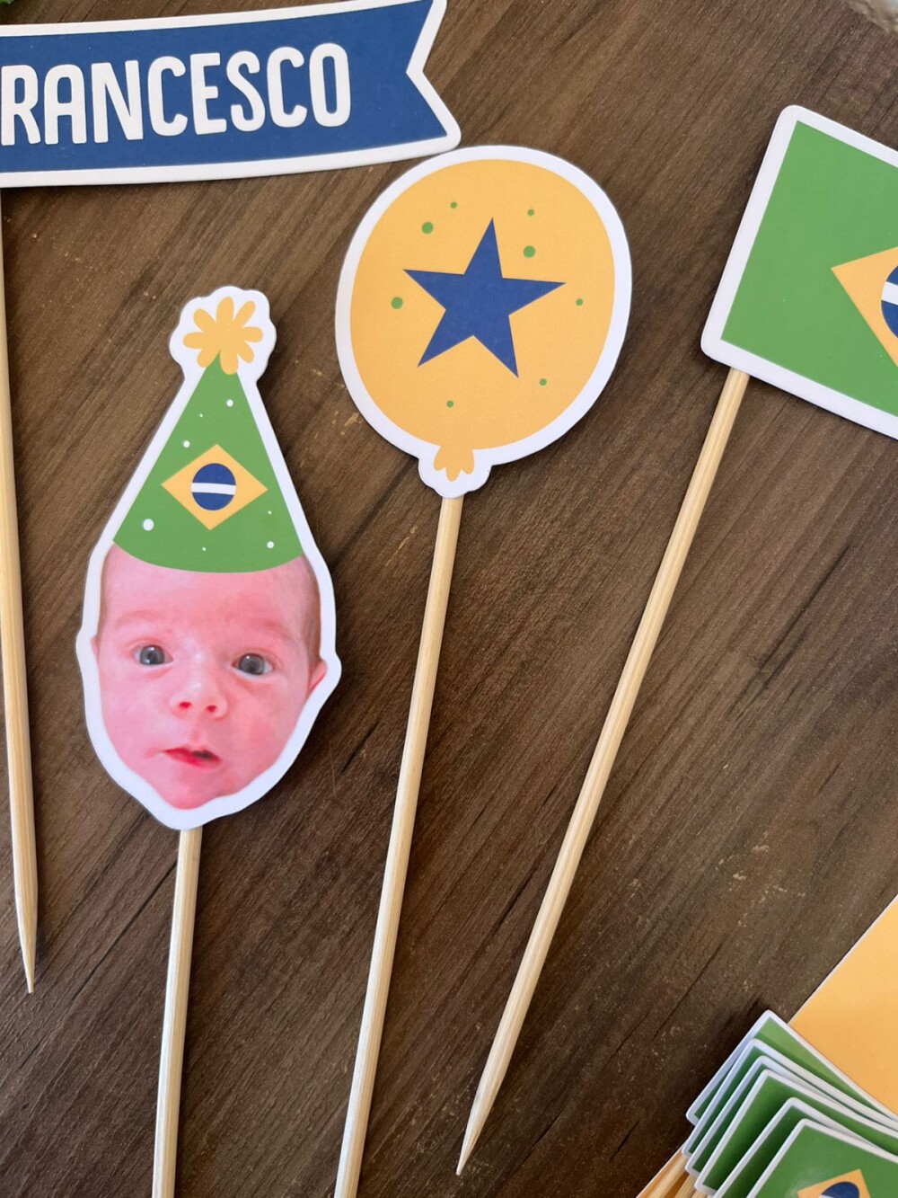 Kit Festa Futebol Copa Personalizado com Foto e Nome