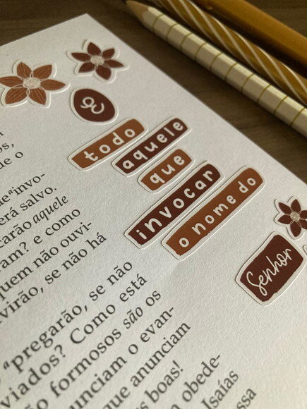 Adesivo para Bíblia Bible Journaling e Devocional Versículos