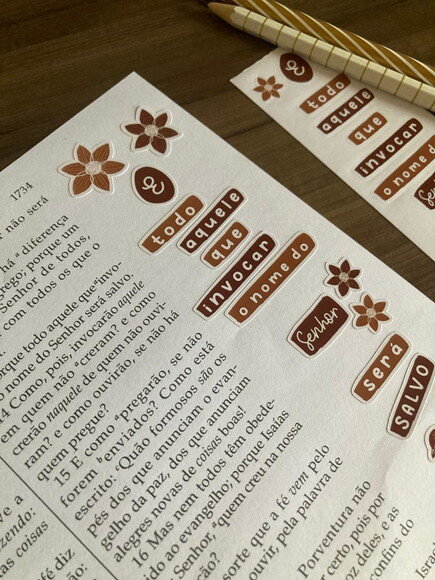 Adesivo para Bíblia Bible Journaling e Devocional Versículos