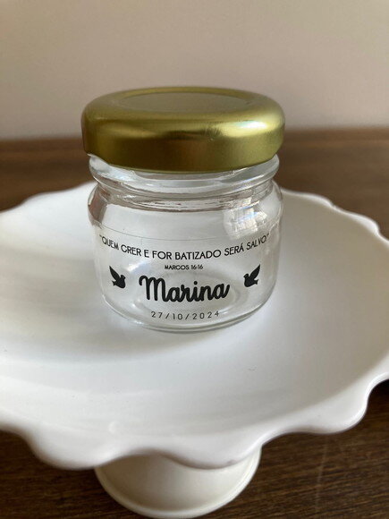 Adesivo Transparente para Lembrancinha de Batizado 25 Unid