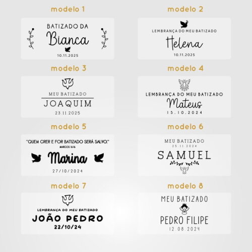Adesivo Transparente para Lembrancinha de Batizado 25 Unid