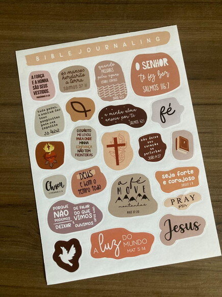 Adesivos Cristãos para Bíblia Devocional e Bible Journaling