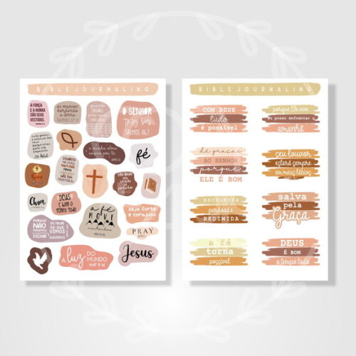 Adesivos Cristãos para Bíblia Devocional e Bible Journaling