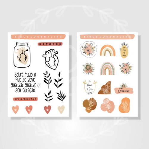 Adesivos Cristãos para Bíblia Devocional e Bible Journaling
