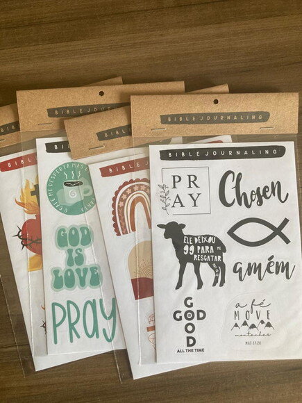 Adesivos Cristãos para Bíblia Devocional e Bible Journaling