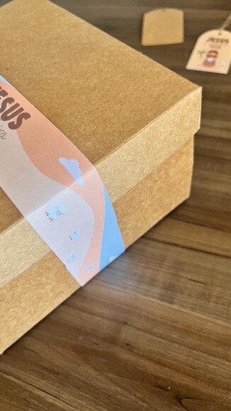 Cinta para Caixa de Ovo de Chocolate Jesus É Páscoa