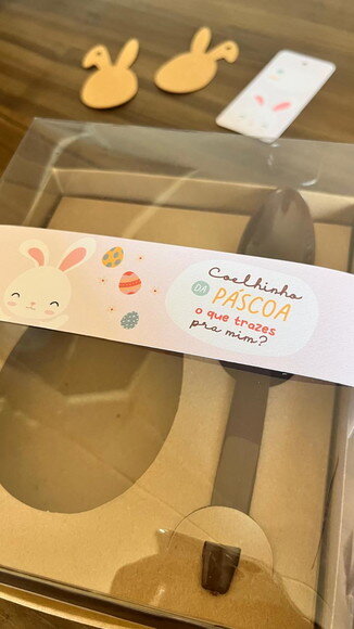 Cinta para Caixa de Ovo de Páscoa de Colher Infantil