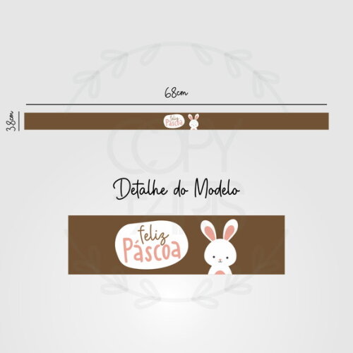 Cinta para Caixa de Ovo Páscoa Gourmet
