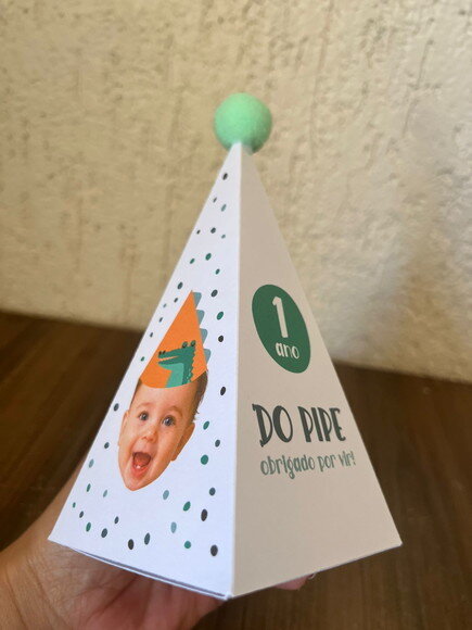Cone Lembrancinha com Foto 10 Unidades