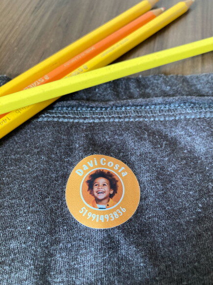 Etiqueta Termocolante com Foto para Roupas Uniformes