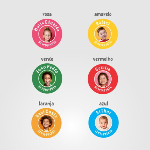 Etiqueta Termocolante com Foto para Roupas Uniformes
