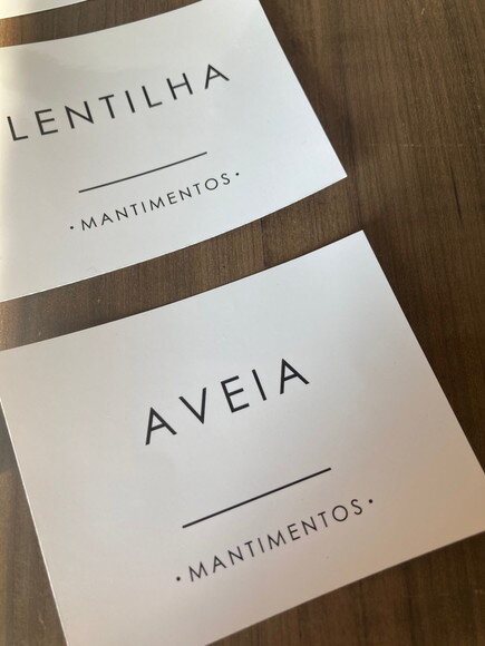 Etiquetas Adesivas para Mantimentos de Cozinha