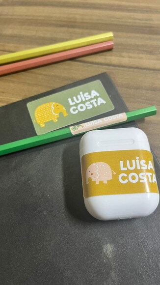 Etiquetas Escolares Adesivas Elefantes