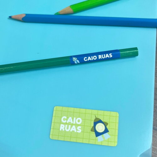 Etiquetas Escolares Adesivas Espaço Astronauta Vinil