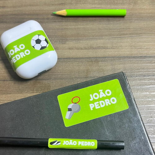 Etiquetas Escolares Adesivas Futebol