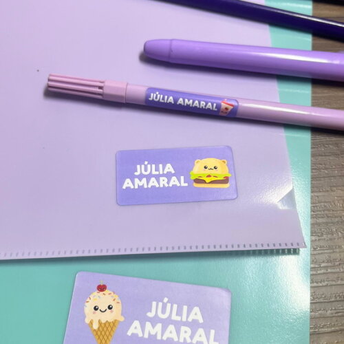Etiquetas Escolares Adesivas Kawaii