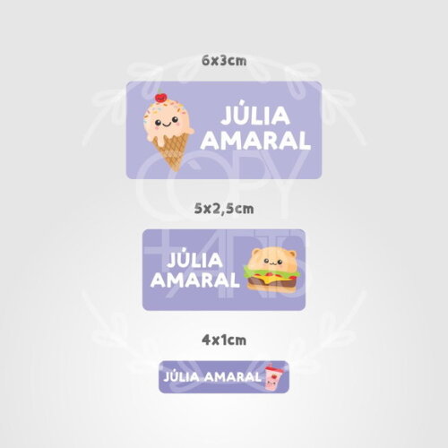 Etiquetas Escolares Adesivas Kawaii