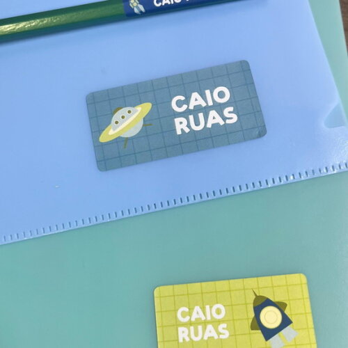 Etiquetas Escolares Adesivas Nave Espacial Astronauta Espaço