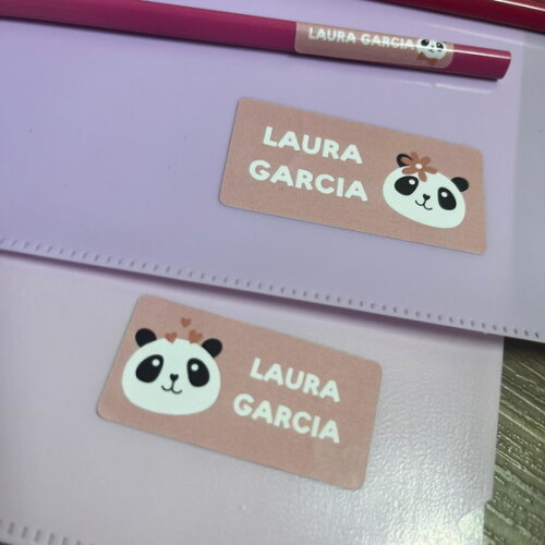 Etiquetas Escolares Adesivas Panda