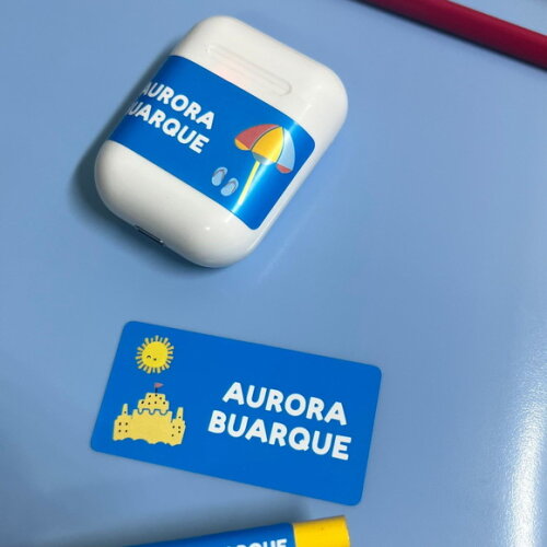 Etiquetas Escolares Adesivas Praia Verão Vinil