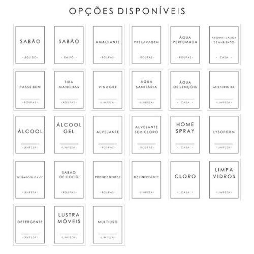 Etiquetas para Lavanderia 07 Unidades à Escolher