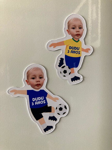 Lembrancinha Imã Rostinho com Foto Futebol 10 Unidades