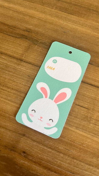 Tag Coelhinho de Páscoa para Ovos de para