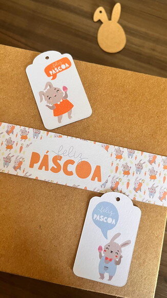 Tag Coelhinho Feliz Páscoa