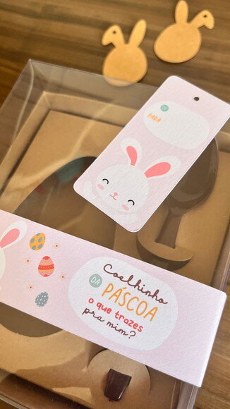 Tag de para Coelhinho de Páscoa para Ovos e Chocolates