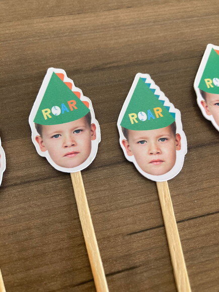 Topper Rostinho Chapéu de Dinossauro 20 Unidades
