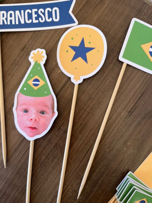 Kit Festa Futebol Copa Personalizado com Foto e Nome