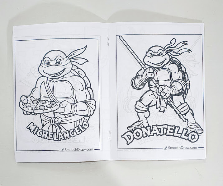 Livrinho de Colorir com Mini Lápis de Cor Tartarugas Ninja - 20x